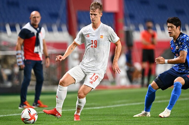 東京五輪でU-24日本代表と対戦した際のダニ・オルモ ／ photograph by Takuya Kaneko/JMPA