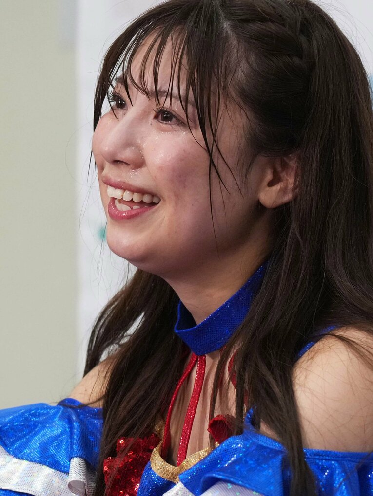 インタビューに答える荒井優希　©Essei Hara