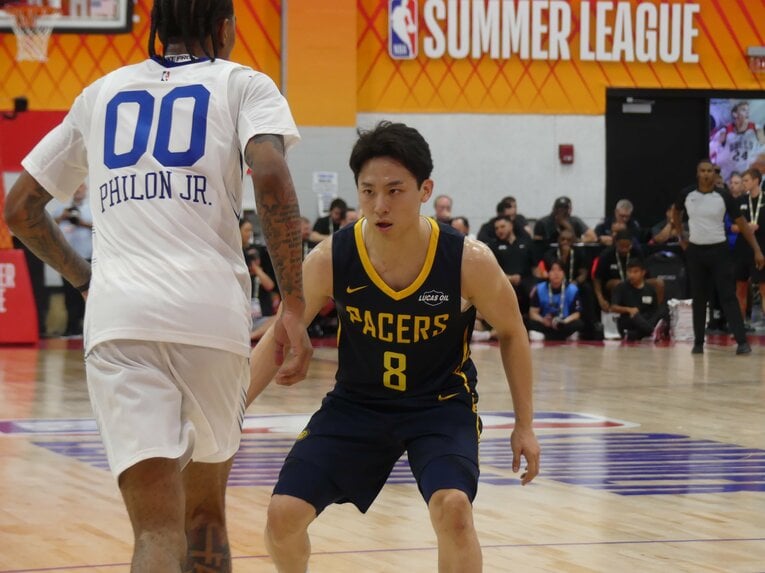 7月11日、フィラデルフィア・76ers戦（筆者撮影）
