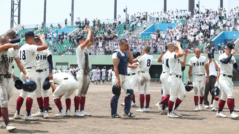 センバツ優勝の大阪桐蔭は大阪大会の4回戦で敗退　©︎JIJI PRESS