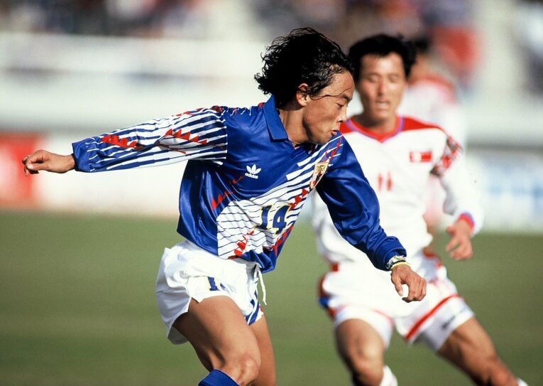 1992年アジア杯の北澤豪　©Koji Asakura