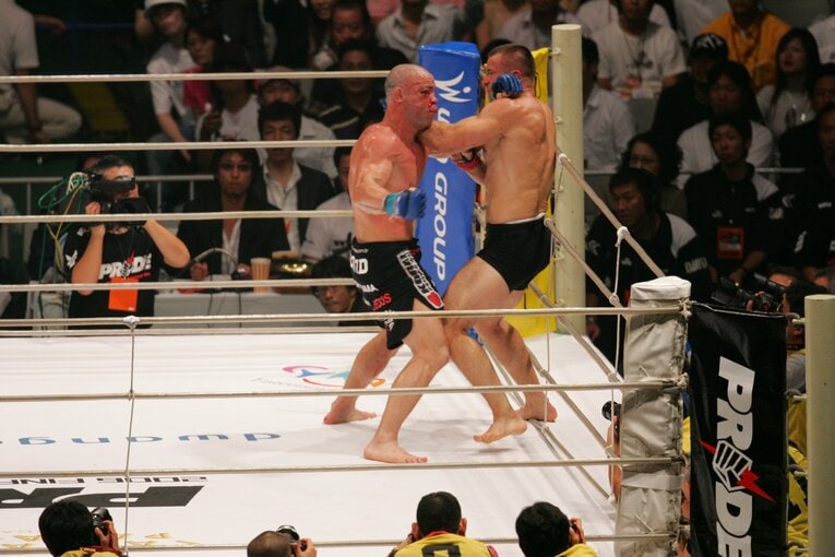 ミルコ・クロコップvs.ヴァンダレイ・シウバ（2006年・PRIDE無差別級グランプリ準決勝）©Toshiya Kondo