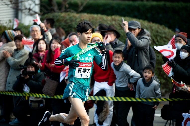 大3で迎えて2度目の箱根駅伝。勢いよくスタートした竹石さんだったが……　©Yuki Suenaga