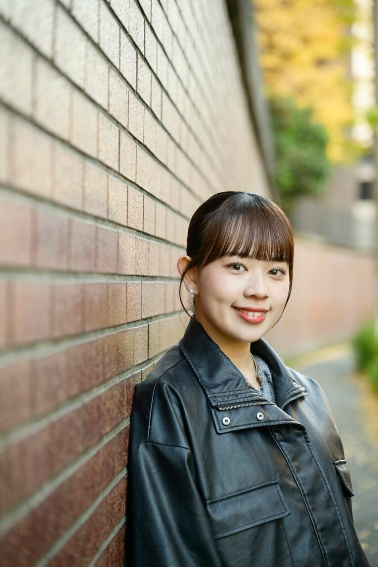 青学大3年生で、Tリーグでもプレーするカットマン・小林りんご【スワイプするとそのほかの写真もご覧になれます】　©Hirofumi Kamaya