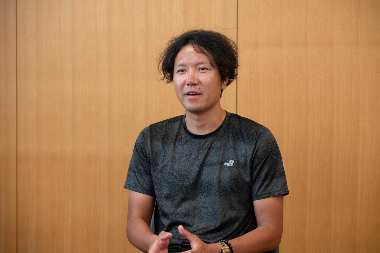 マラソン日本記録保持者の大迫とは大学時代の同期だった早川監督 ©Tadashi Hosoda