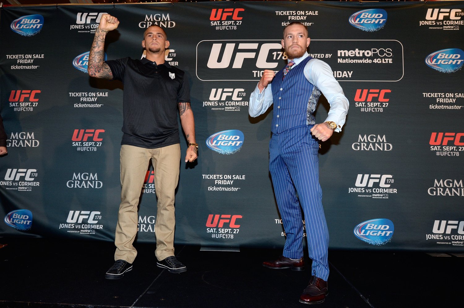 2014年の初対戦時のポワリエとマクレガー