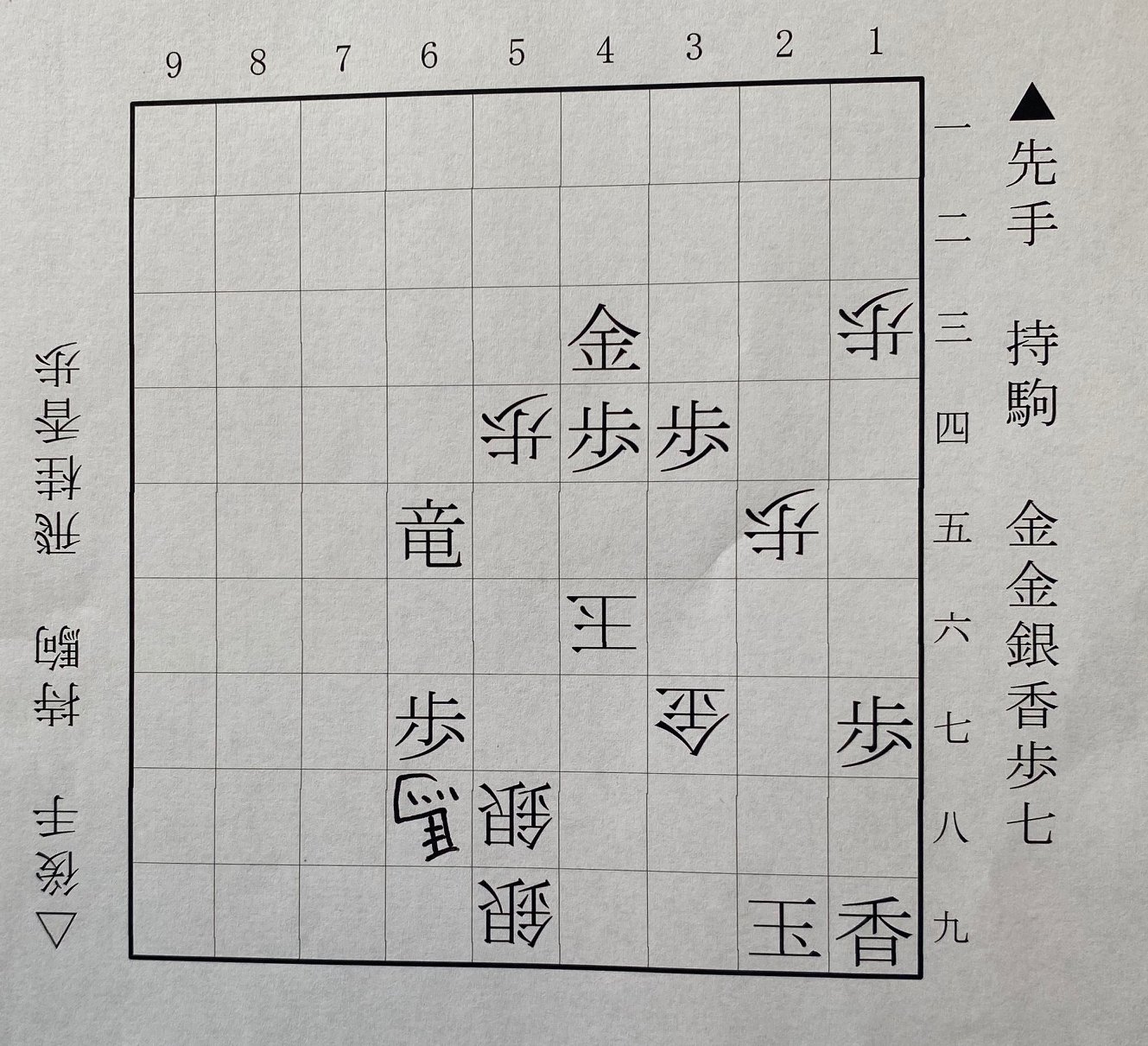 2図は△4六玉まで。下側の先手は羽生、上側の後手は服部。2図は実戦の変化局面。中段に逃げた後手玉は詰まないように見えるが、▲5六金△4七玉▲4五竜△4六歩▲3六銀△同金（△４八玉は▲３九金で詰み）▲3八金で、先手玉が利いて詰みとなる