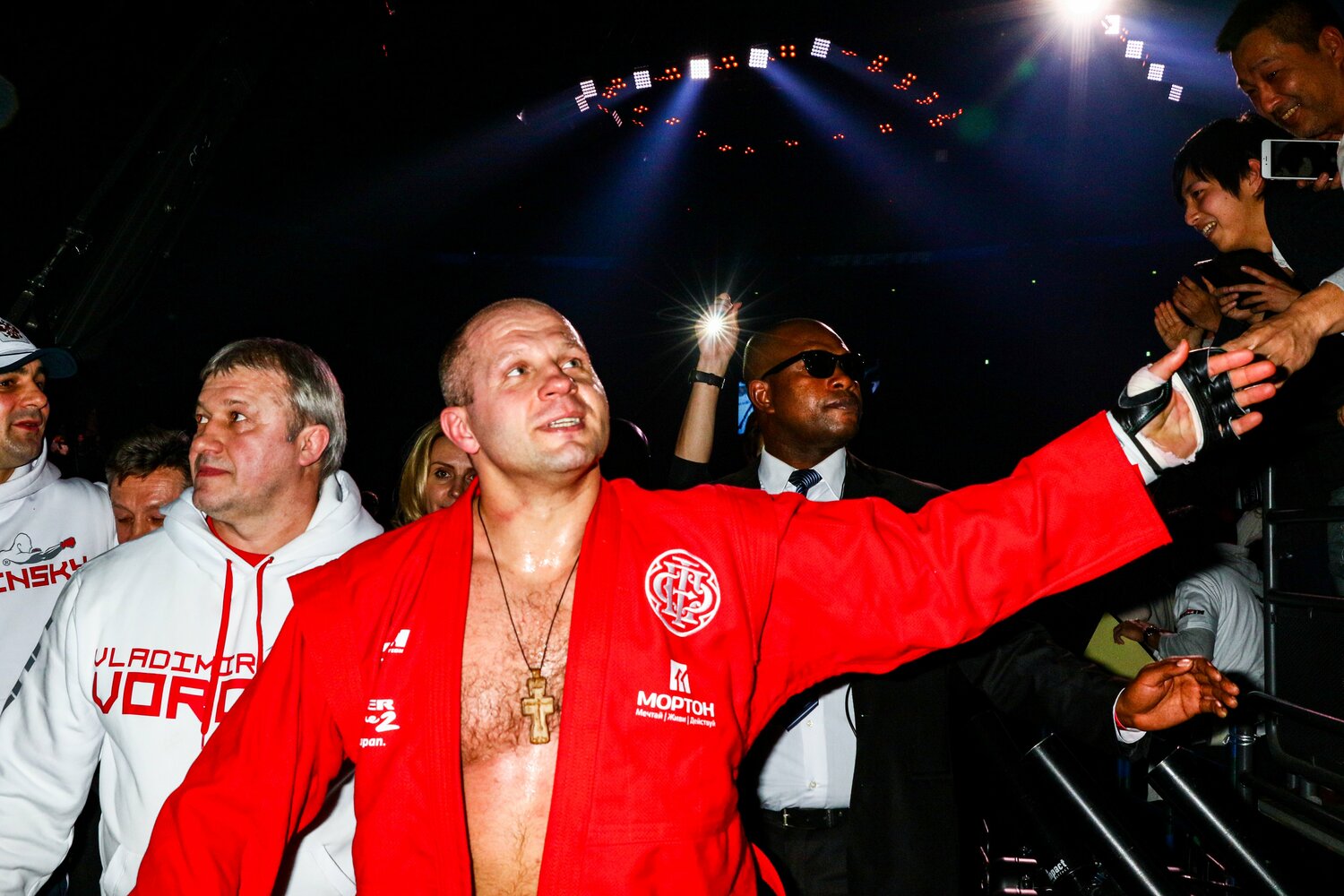 2015年の「RIZIN」参戦時のヒョードル。日本の格闘技ファンからの支持はいまだ絶大だ