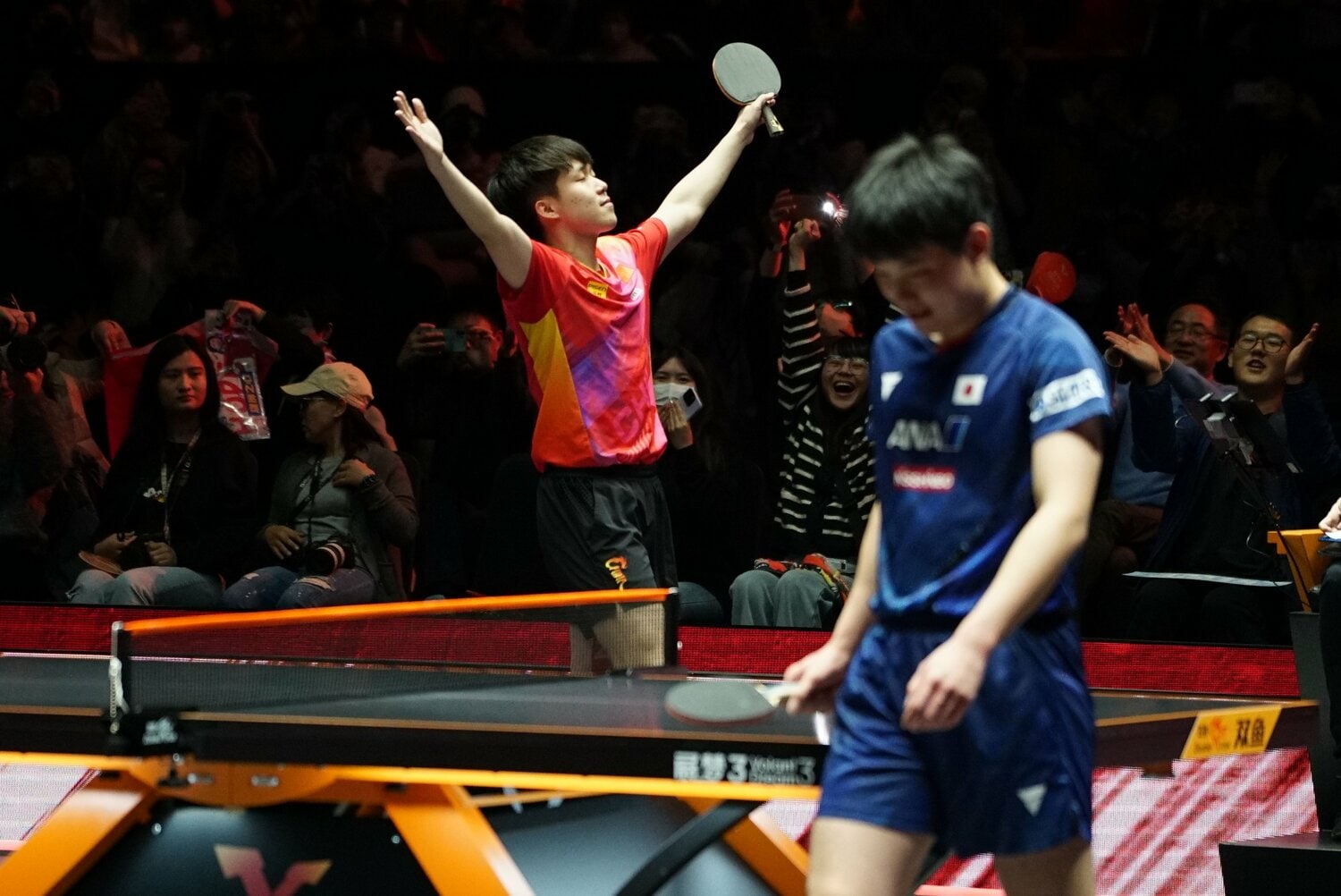 決勝では、世界ランク1位の王楚欽の前にストレートで屈した ©Getty Images