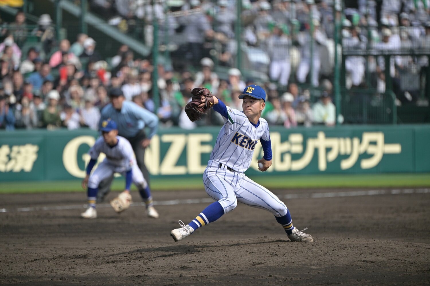 2024年のセンバツではエースとして活躍した佐藤だったが、その後にケガが発覚　©Hideki Sugiyama