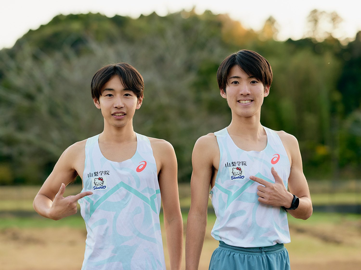 学生最後の大会への想いを語った弓削征慶主将(左)と平八重充希副主将(右) ©Yuki Suenaga