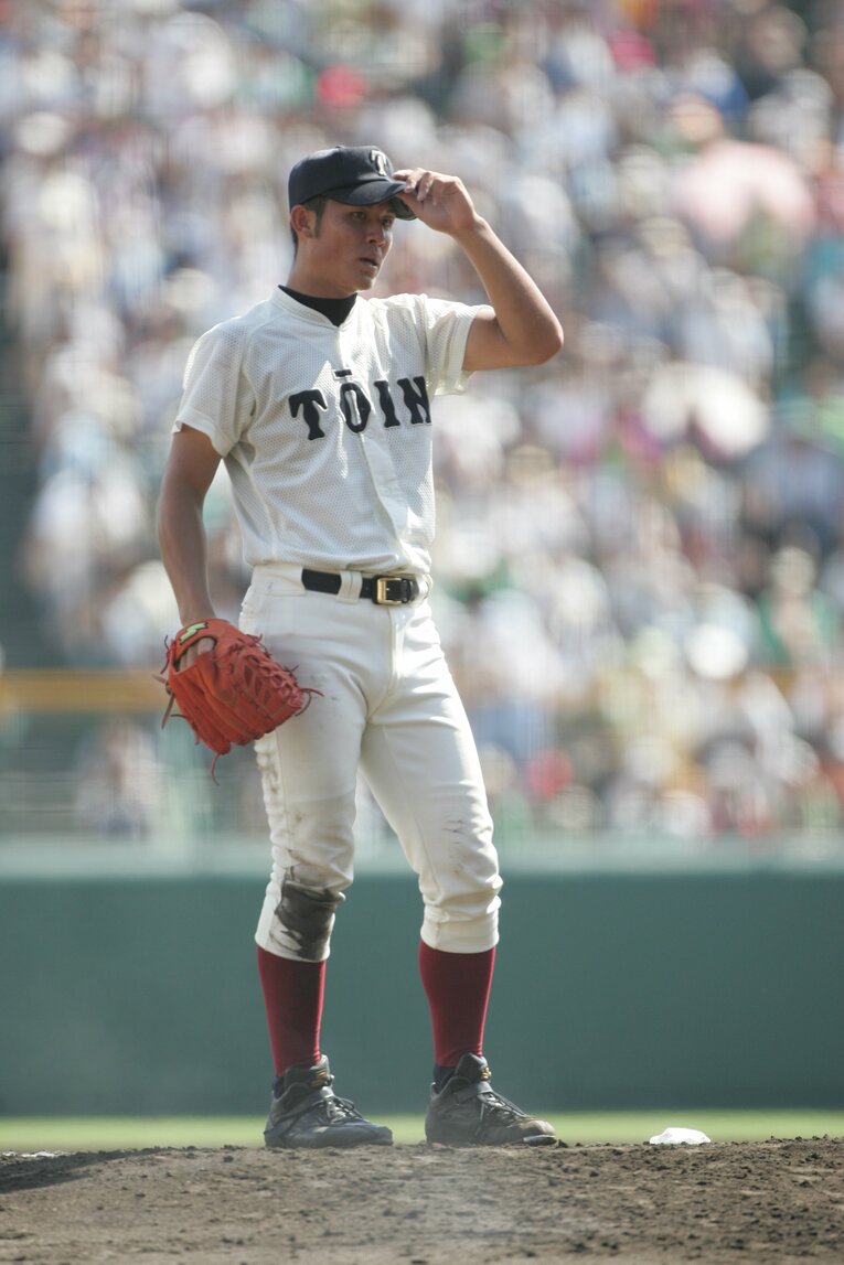 大阪桐蔭時代の辻内崇伸　©BUNGEISHUNJU