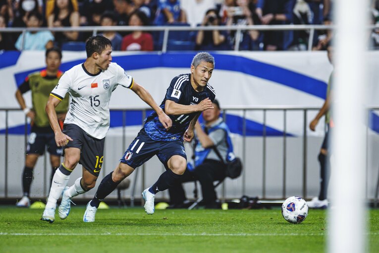 前田大然（2024年W杯アジア最終予選・中国戦）©︎Kiichi Matsumoto