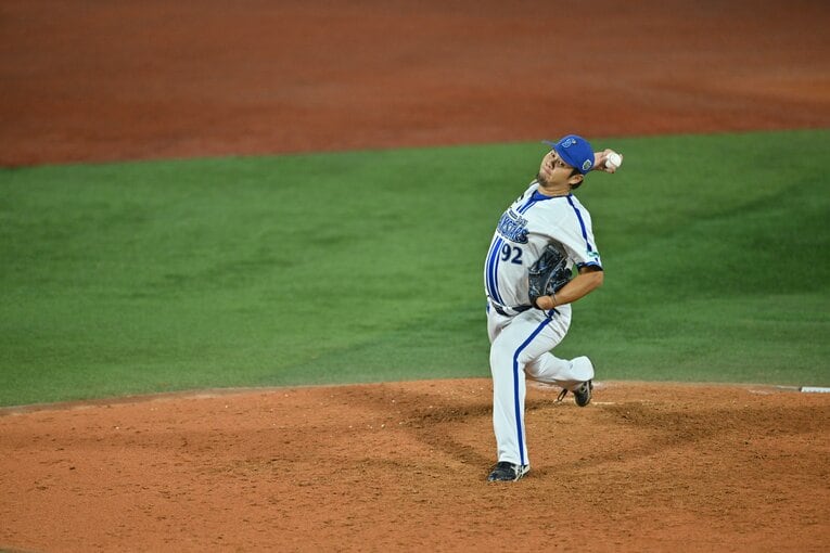 2024年の日本シリーズ第1戦で登板を果たした堀岡隼人　©Hideki Sugiyama
