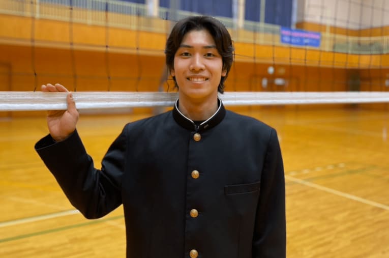 鳥取県勢として初めて春高バレーで勝利を挙げた鳥取中央育英高校。エース星原優来（3年）の活躍は大会を通してインパクトを残した ／ photograph by Yuko Tanaka