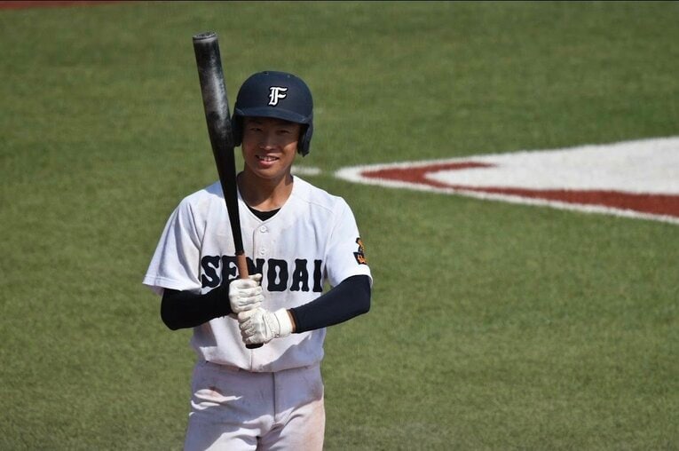 遠方から通っているという島貫／仙台一高野球部提供