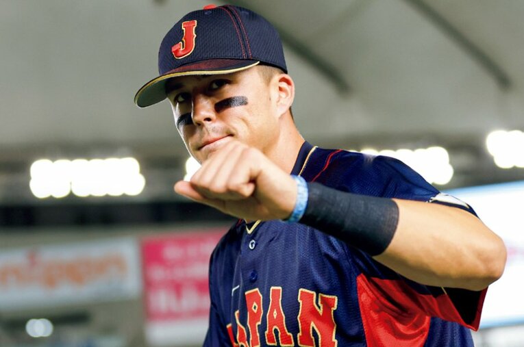 日系人の現役メジャーリーガー初の侍ジャパンのメンバーとしてWBCでハッスルプレーを連発したヌートバーが現地インタビューに応じた ／ photograph by Getty Images