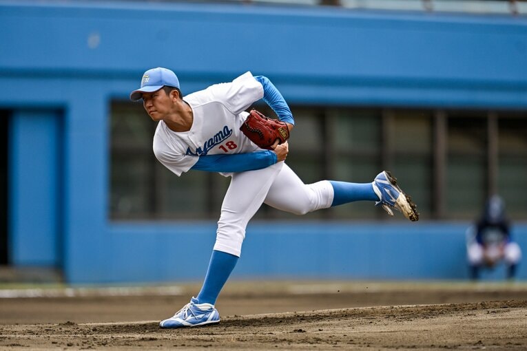 学生ナンバーワン投手の呼び声高かった青学大の鈴木　©Nanae Suzuki