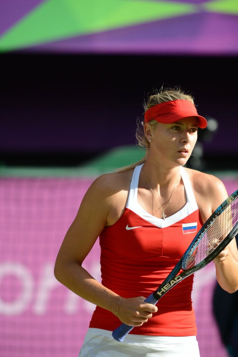 2012年ロンドン五輪ではロシア国旗を胸に戦ったシャラポワ　©Asami Enomoto/JMPA