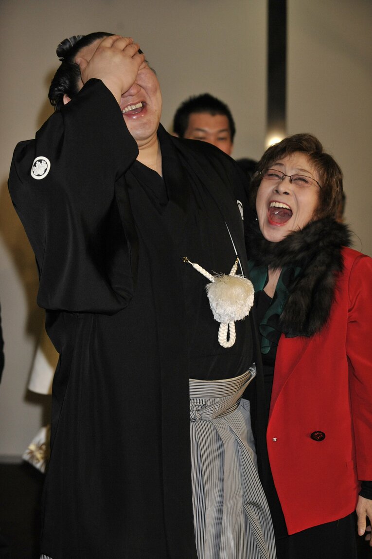 朝青龍と浅香光代　©Miki Fukano