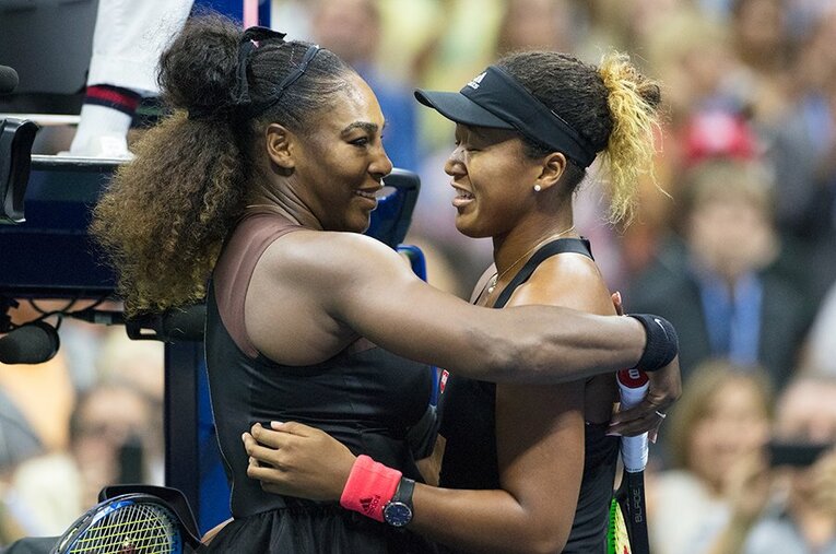 2018年全米決勝でのセリーナと大坂©Getty Images