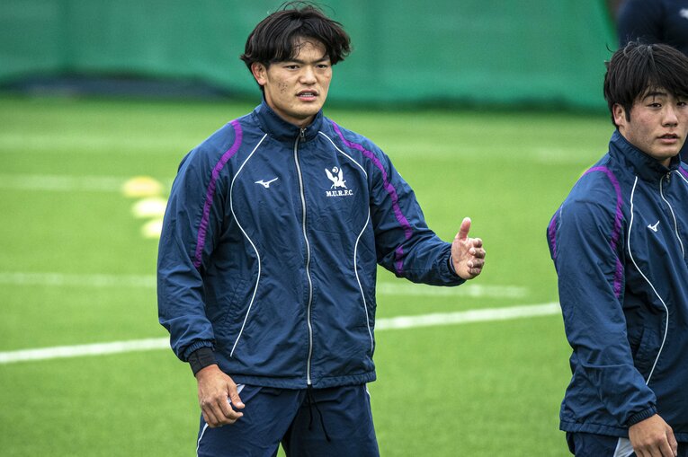明治大ラグビー部キャプテン・廣瀬雄也（2023年）　©︎Takuya Sugiyama