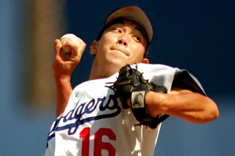 紆余曲折の末にドジャースに行った野茂。その後の活躍は周知の通りだ ／ photograph by Getty Images