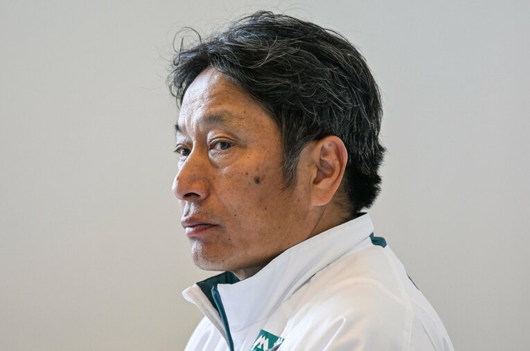 「トラックではなくマラソンで勝負」と主張する青学大の原晋監督。別大マラソン後には他大学のエースにも原流の「激励」が　©Nanae Suzuki