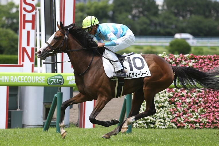 メロディーレーンが未勝利戦を勝利したときの馬体重は340kg。森田直行調教師は喜びのあまり「何日も泣いた」という　©AFLO