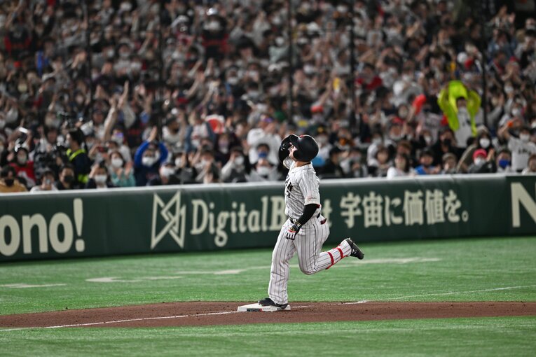 大谷翔平の「代打」で登場→ホームラン　©Naoya Sanuki