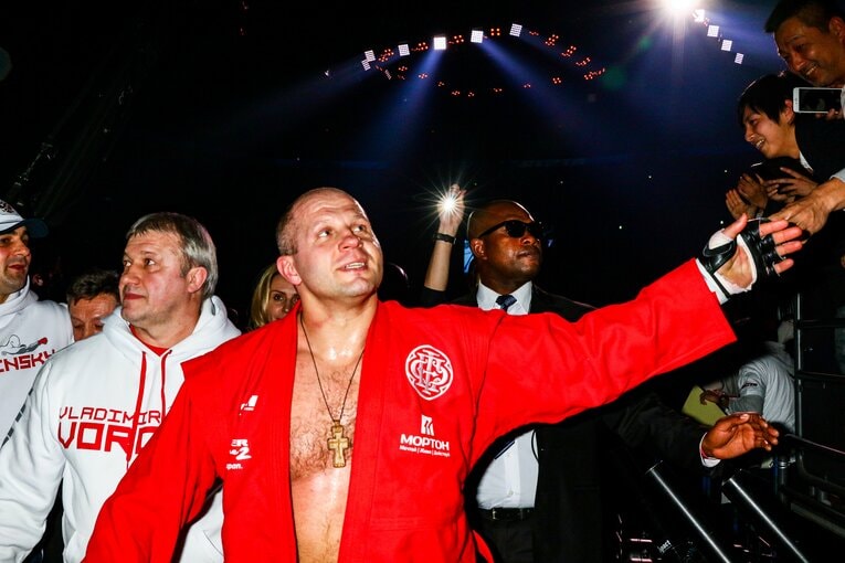 2015年の「RIZIN」参戦時のヒョードル。日本の格闘技ファンからの支持はいまだ絶大だ