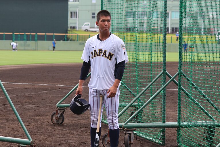 U-18侍ジャパンにサプライズ選考された神戸国際高の川口　©Fumi Sawai