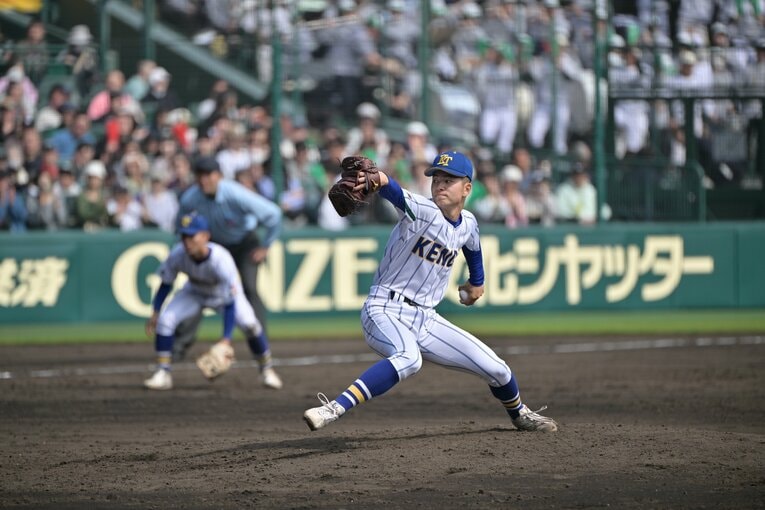 【2024年撮影】健大高崎のエース左腕、佐藤龍月　©Hideki Sugiyama