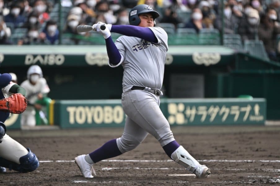 《センバツ》“ビッグ4”長打ゼロの麟太郎・真鍋・佐倉、甲子園デビューで見えた“未熟さ”とは? 残した言葉は「センスがない」「対応力がない」<Number Web> photograph by Hideki Sugiyama