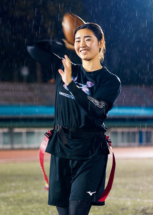 フラッグフットボール女子日本代表のQB磐田千紘