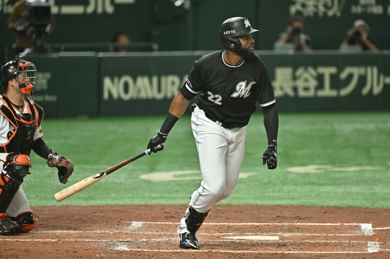ポランコが数少ない「外国人左打者の当たり」と言える　©Hideki Sugiyama