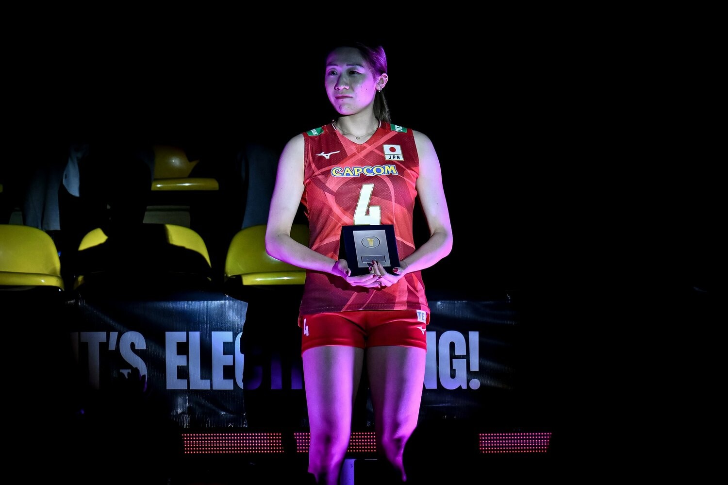 ベストアウトサイドヒッターに選出された石川真佑　©︎Mustafa Hatipoglu/Anadolu via Getty Images