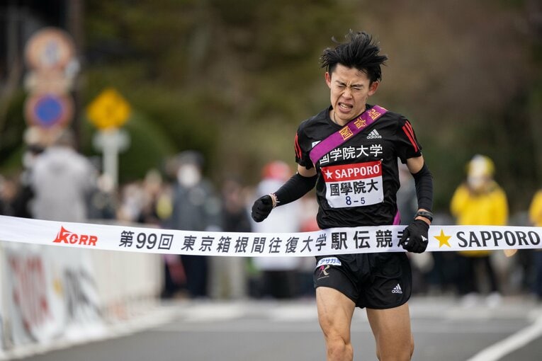 優勝候補・國學院大の3本柱のひとり、伊地知賢造も高校時代の5000ｍ14分43秒→13分40秒で1分以上短縮。埼玉県立松山高校出身　©Nanae Suzuki