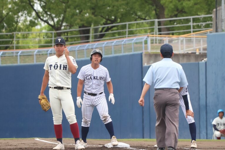 捕手を務めた志水　©Fumi Sawai