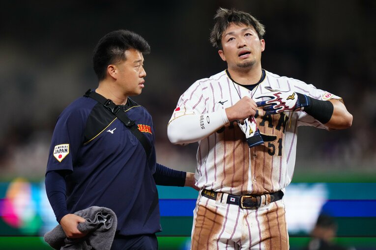 WBC準々決勝ベネズエラ戦、負傷退場した鈴木誠也　©︎Getty Images