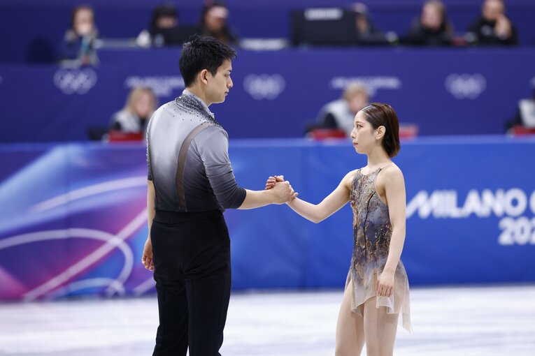 ミラノ五輪フリーの演技直前の二人の表情　©Sunao Noto／JMPA