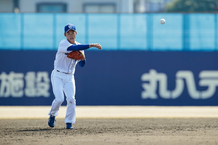 2019年3月、1年目の根尾　©Kiichi Matsumoto