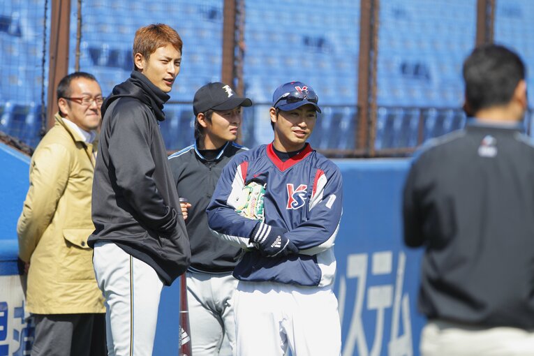 2010年、ダルビッシュと　©Tamon Matsuzono