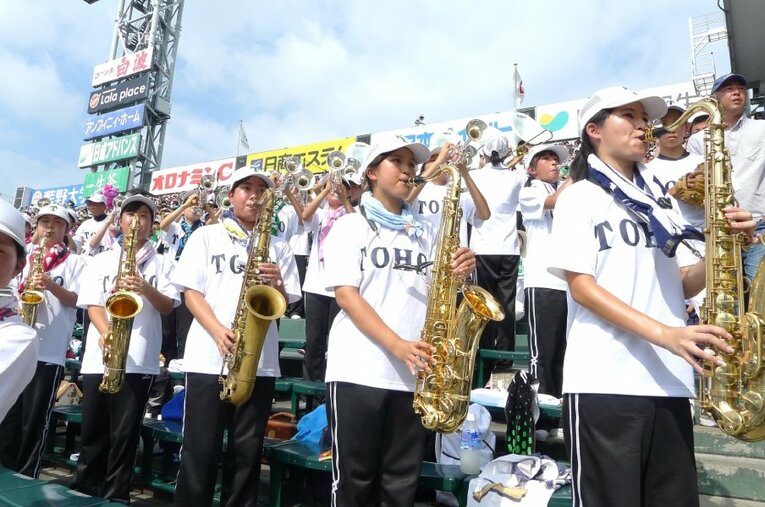 「決勝で豊橋中央に敗れた」東邦高の吹奏楽部が豊橋中央を異例のサポート（写真は2016年夏）　©Yukiko Umetsu