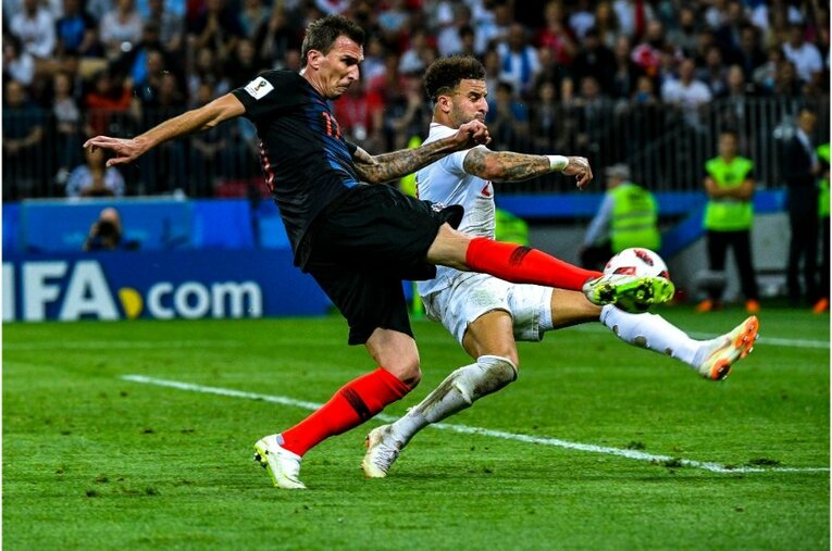 W杯準決勝、ゴールを決めたマンジュキッチ©Takuya Sugiyama/JMPA