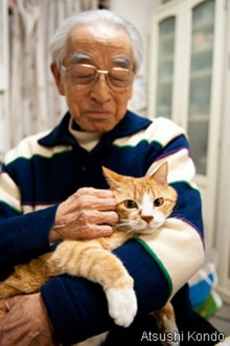 愛猫ダイスケは7歳。運良く姿を見せてくれたが、客が「ダイちゃーん」と呼んでも、絶対に現れない