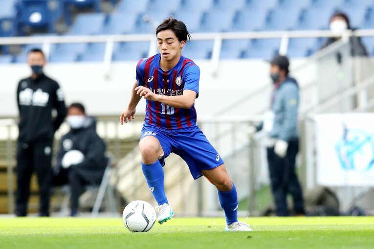 山梨学院FW野田武瑠　©︎Naoki Nishimura/AFLO SPORT