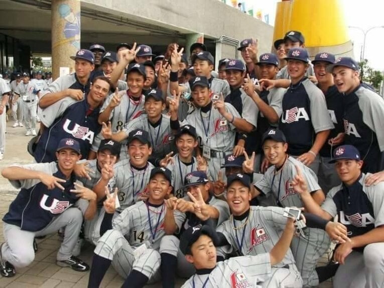 中学日本代表時代の横塚さん　（本人提供）