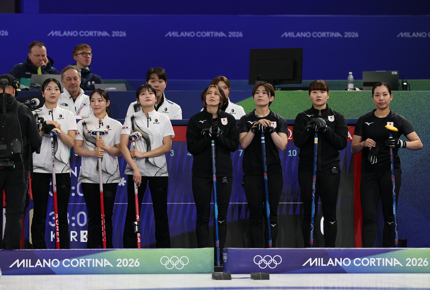 ミラノ・コルティナ五輪カーリング女子予選ラウンド第5戦の日韓戦　©︎Reuters/AFLO