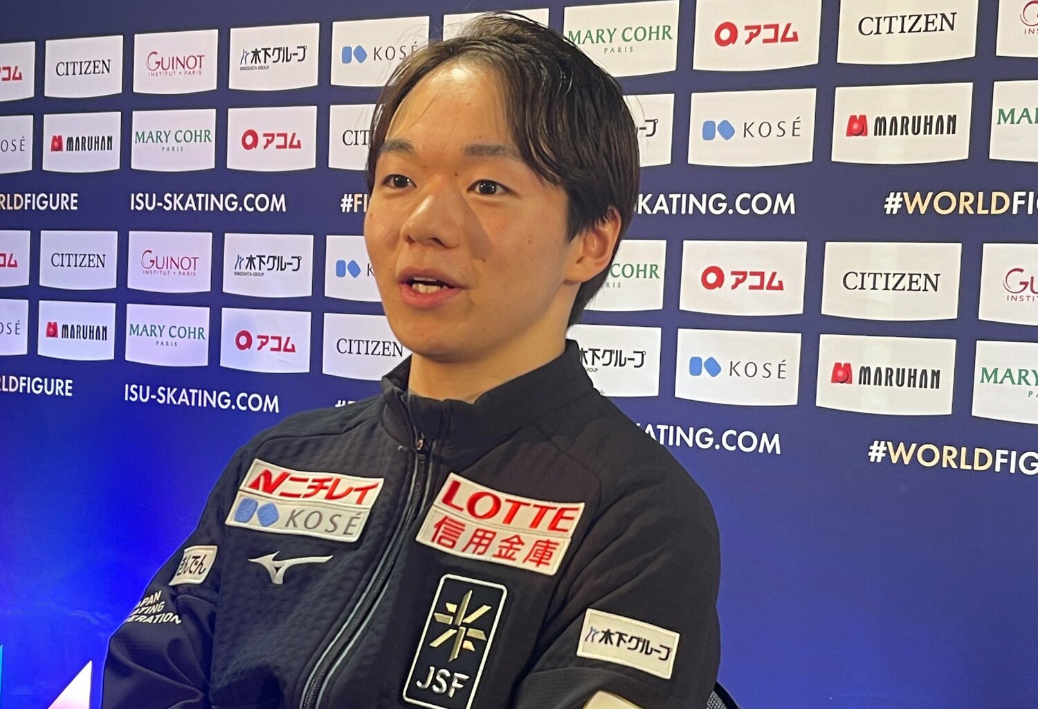 会見ではルール改定案についての意見もはっきりと語った鍵山　©Akiko Tamura